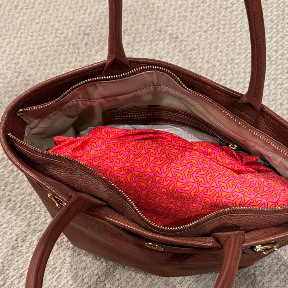 Tory Burch Brown Leather Tote Bag - Picture 4 of 4